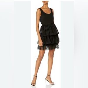 SJP by Sarah Jessica Parker Black Tiered Mini Dress